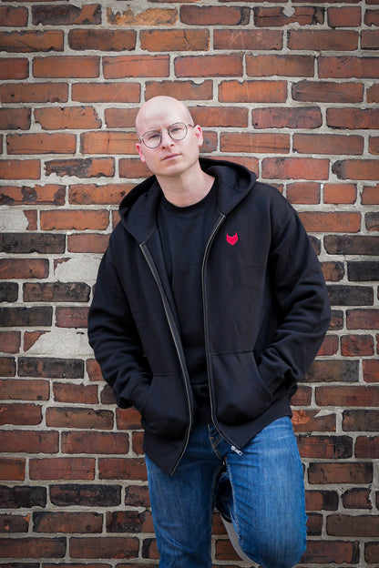 Devil Heart "Oversized" Zip-Up Hoodie