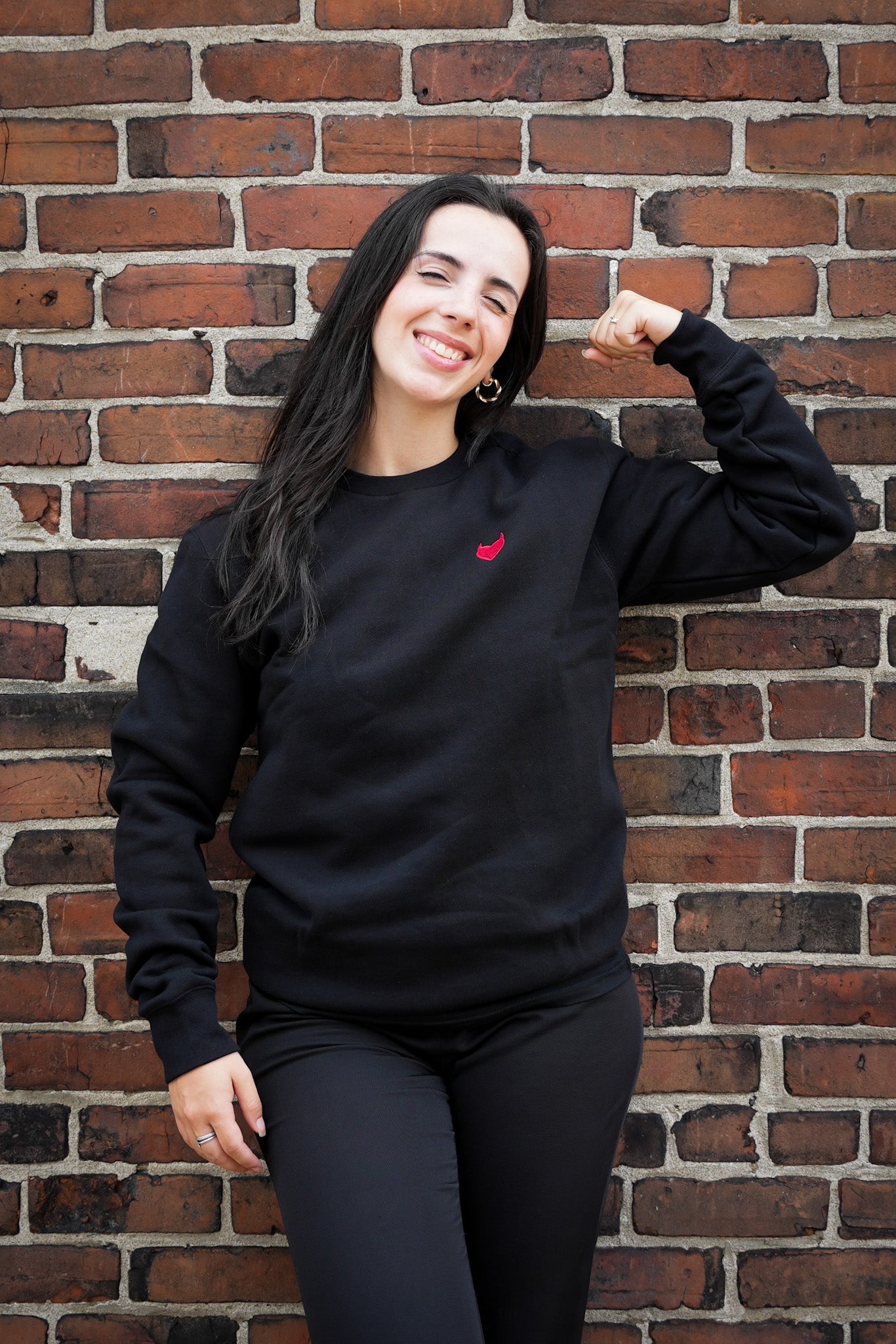Devil Heart Crew Neck Sweatshirt