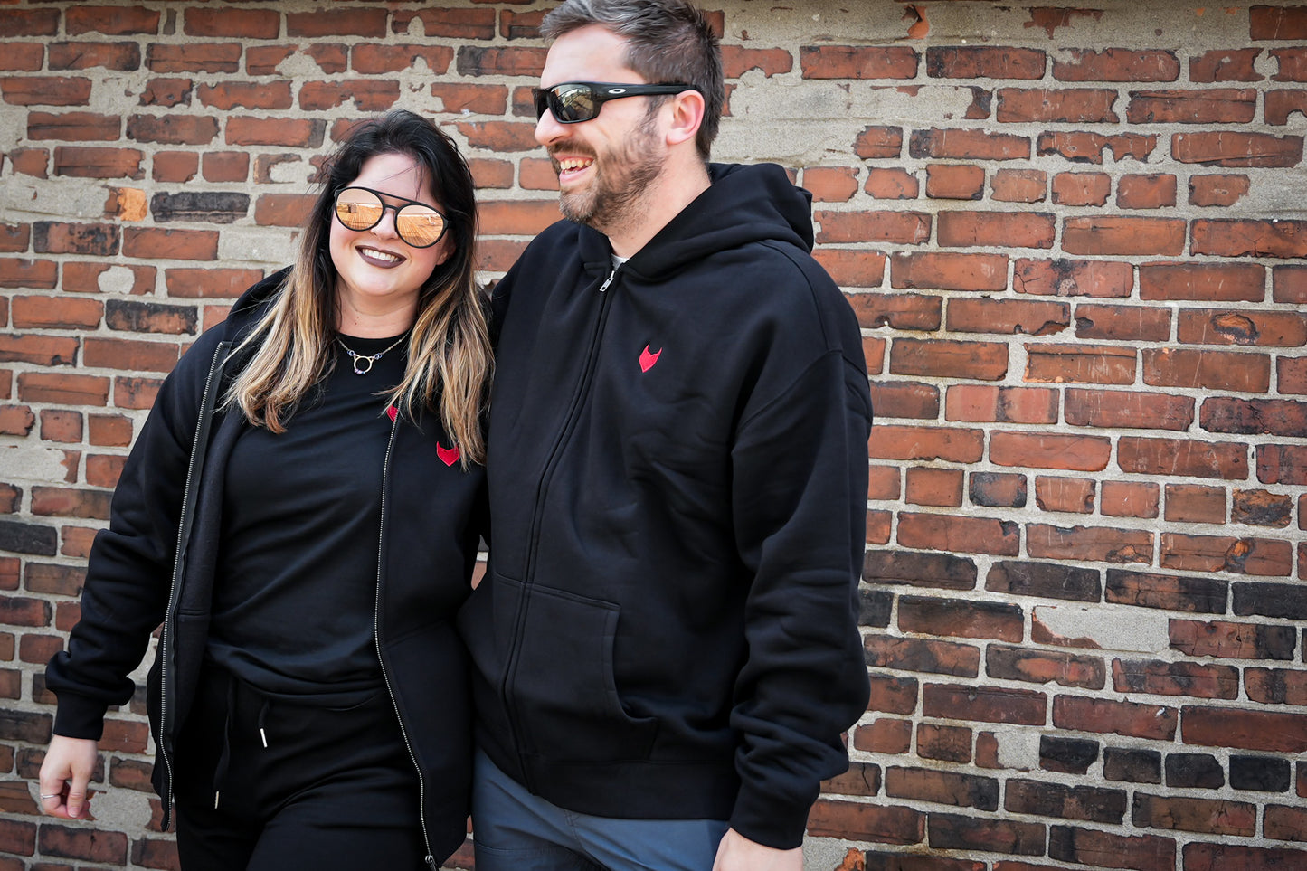 Devil Heart "Oversized" Zip-Up Hoodie